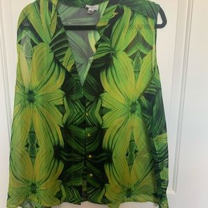 Tropical print blouse